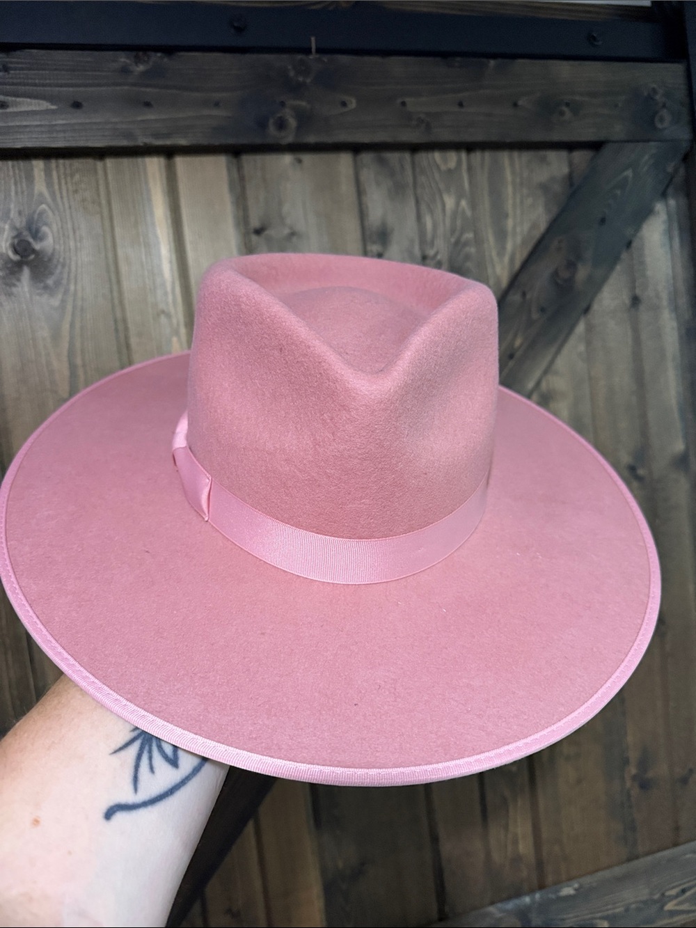 Lack Of Color Dusty Pink Wide Brim Fedora